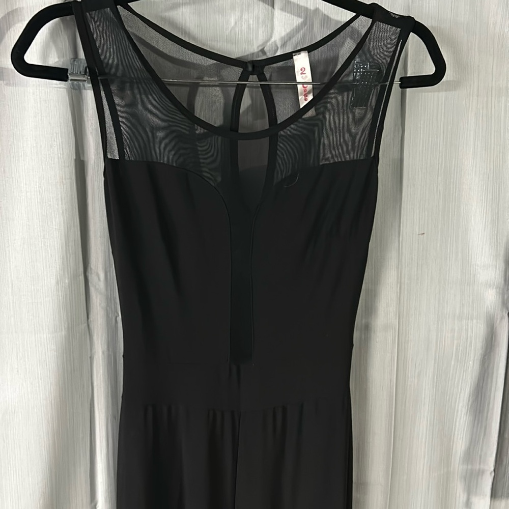 Black sleeveless jumper/jumpsuit